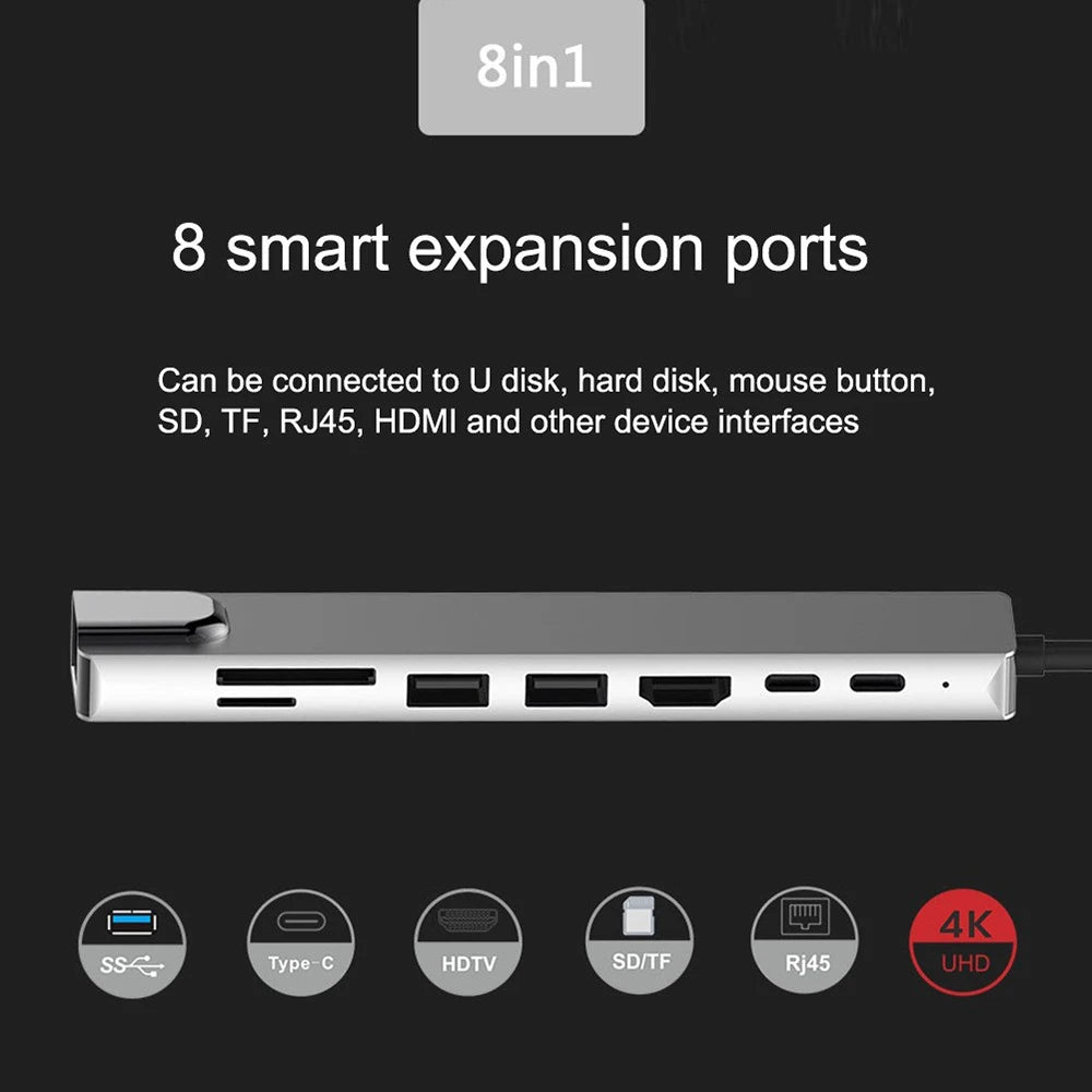 USB 3.0 Type C HUB USB C Docking Station to HDMI 4K 30HZ Type C